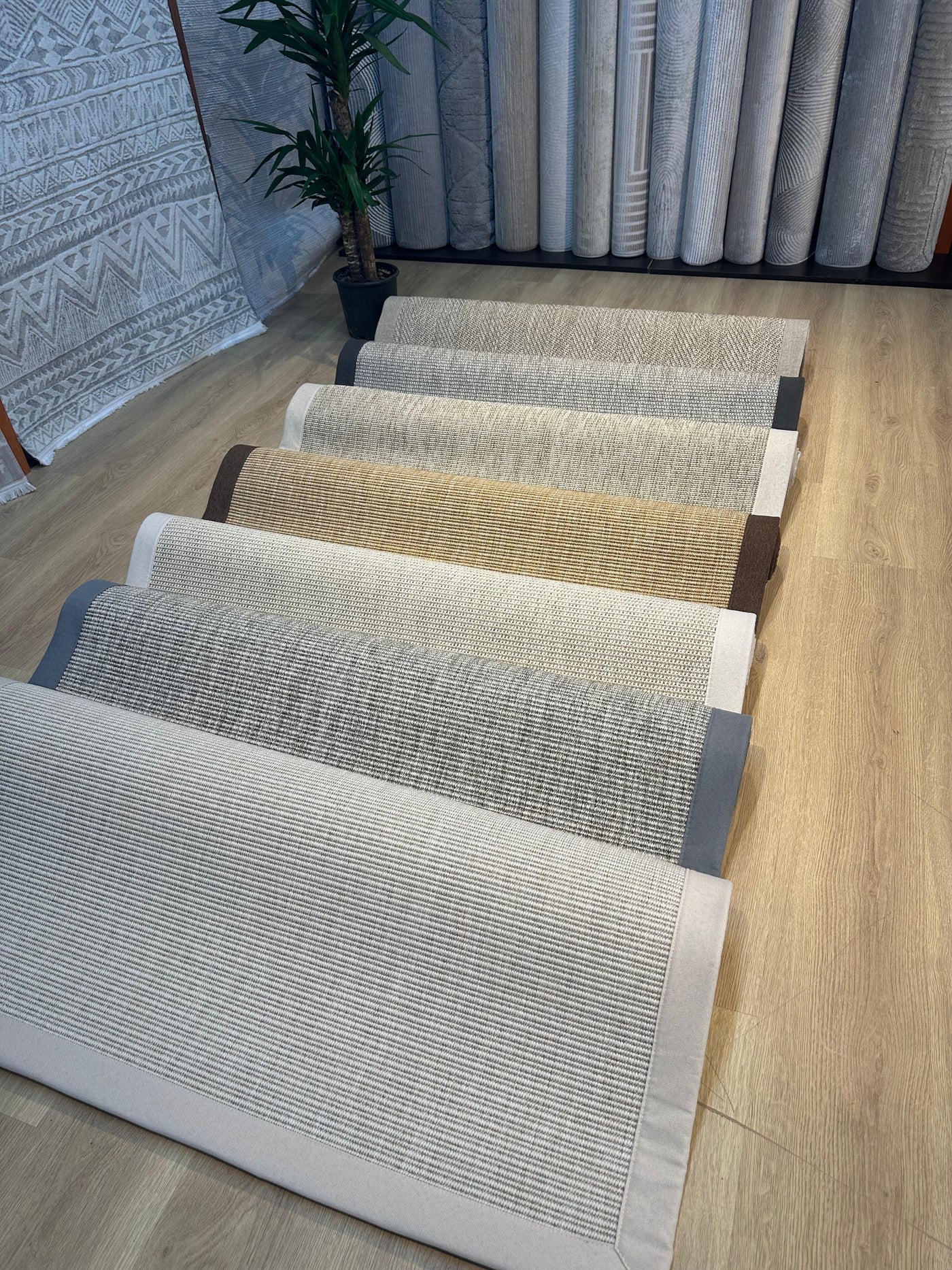 Rugland RL01 Mavi Bordür Sisal Halı